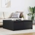 Mesa de centro con cajones roble negro 100x100x40