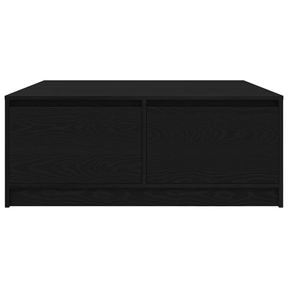 Mesa de centro con cajones roble negro 100x100x40