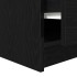 Mesa de centro con cajones roble negro 100x100x40