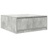 Mesa de centro con cajones gris hormigón 100x100x40
