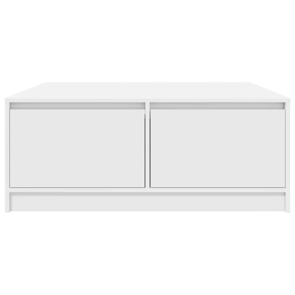 Mesa de centro con cajones blanca 100x100x40