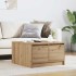Mesa de centro con cajones roble artesanal 70,5x70x40