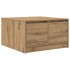 Mesa de centro con cajones roble artesanal 70,5x70x40