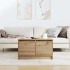 Mesa de centro con cajones roble artesanal 70,5x70x40