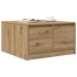 Mesa de centro con cajones roble artesanal 70,5x70x40