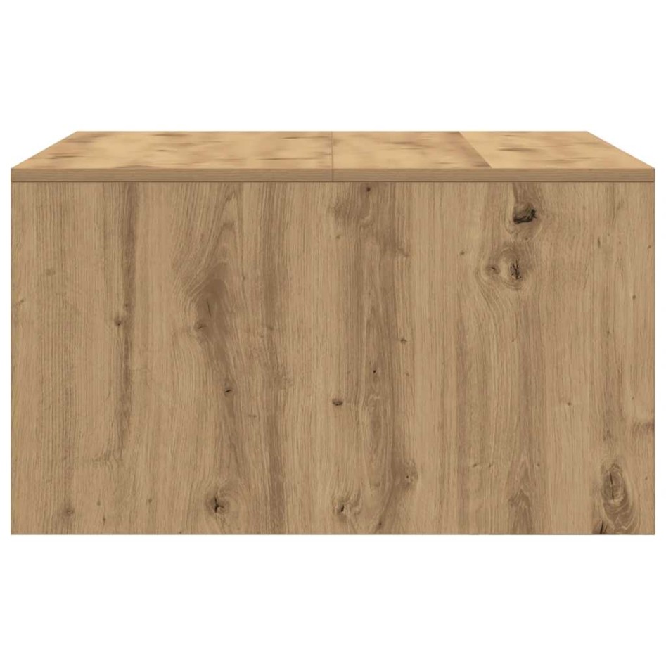 Mesa de centro con cajones roble artesanal 70,5x70x40