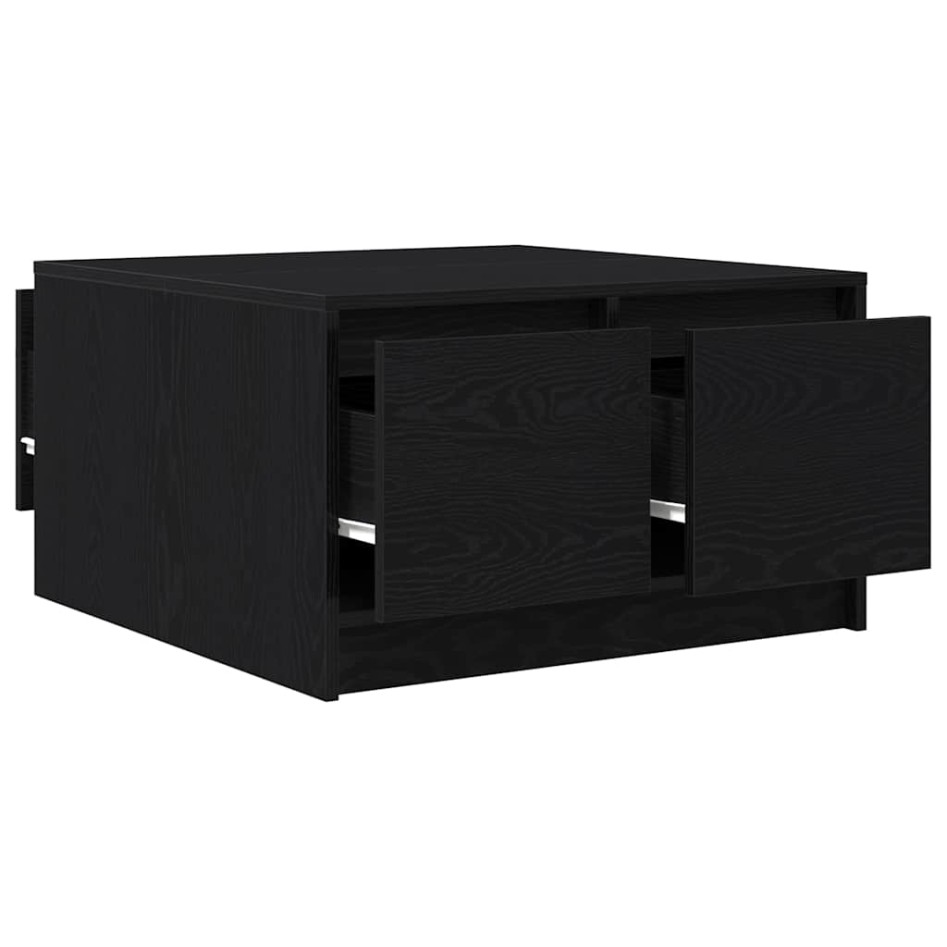 Mesa de centro con cajones roble negro 70,5x70x40