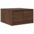 Mesa de centro con cajones roble marrón 70,5x70x40