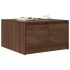 Mesa de centro con cajones roble marrón 70,5x70x40