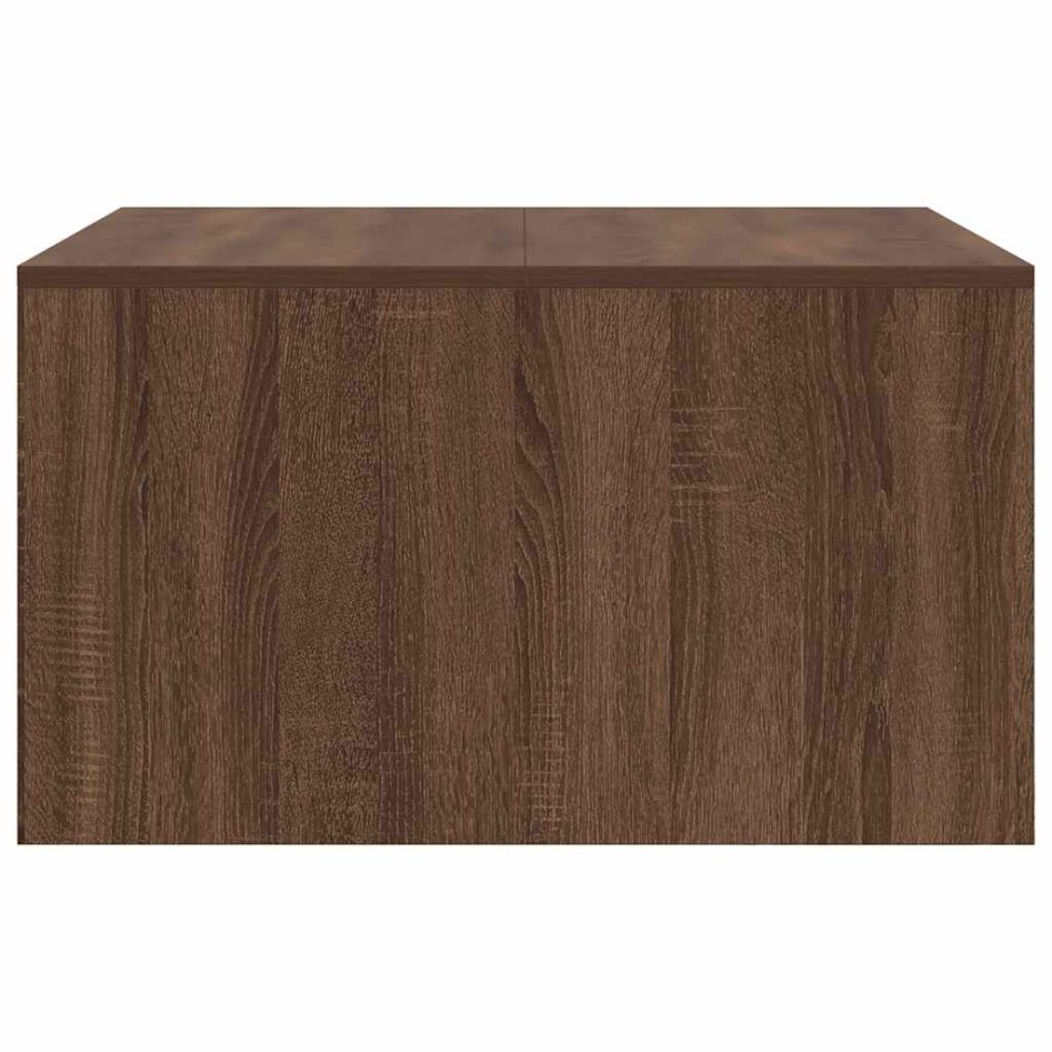 Mesa de centro con cajones roble marrón 70,5x70x40