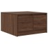 Mesa de centro con cajones roble marrón 70,5x70x40
