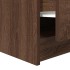 Mesa de centro con cajones roble marrón 70,5x70x40