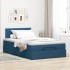 Cama otomana con colchón y luces LED azul 120x200 cm