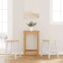 Sillas de bar 2 uds madera maciza blanca
