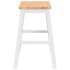 Sillas de bar 2 uds madera maciza blanca