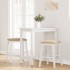 Sillas de bar con cojines 2 uds madera maciza blanca