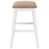Sillas de bar con cojines 2 uds madera maciza blanca