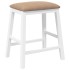 Sillas de bar con cojines 2 uds madera maciza blanca