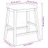 Sillas de bar con cojines 2 uds madera maciza blanca
