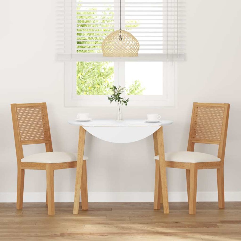 Sillas de comedor con cojines 2 uds madera maciza