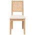 Sillas de comedor con cojines 2 uds madera maciza