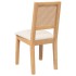 Sillas de comedor con cojines 2 uds madera maciza
