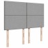 Estructura cama otomana con colchón tela gris claro 140x190