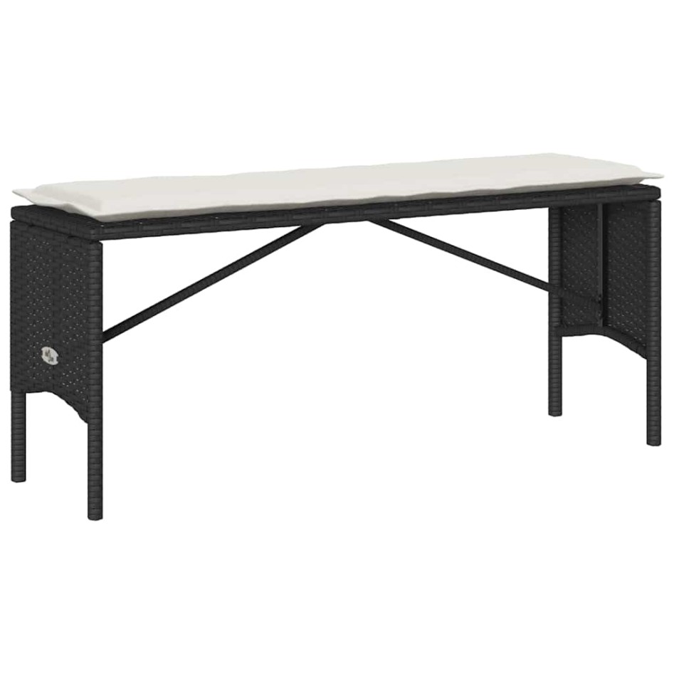 Set comedor de jardín 3 pzas con cojines ratán sintético