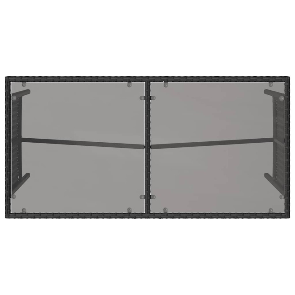 Set comedor de jardín 3 pzas con cojines ratán sintético