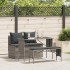 Set comedor de jardín 3 piezas con cojines ratán sintético
