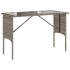 Set comedor de jardín 3 piezas con cojines ratán sintético