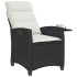 Silla de jardín reclinable con mesa auxiliar ratán