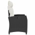Silla de jardín reclinable con mesa auxiliar ratán
