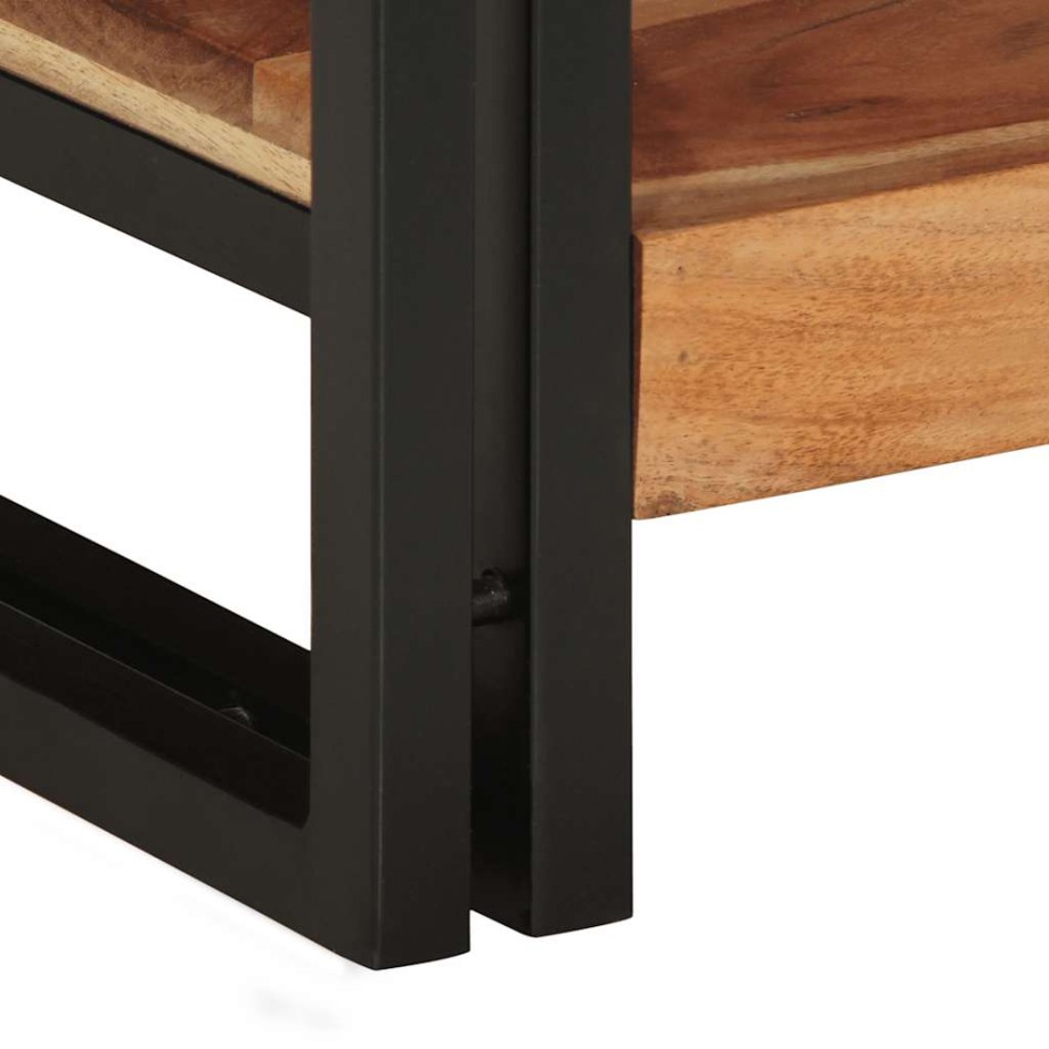 Mesa de centro madera maciza de acacia 90x50x38