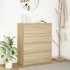 Aparador roble Sonoma 80x35x99 cm madera de