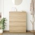 Aparador roble Sonoma 80x35x99 cm madera de