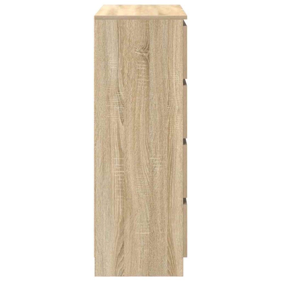 Aparador roble Sonoma 80x35x99 cm madera de