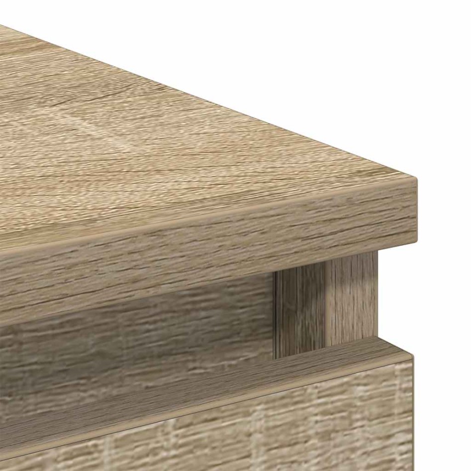 Aparador roble Sonoma 80x35x99 cm madera de