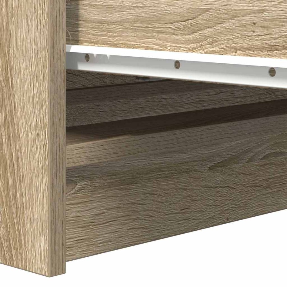 Aparador roble Sonoma 80x35x99 cm madera de