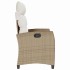 Silla de jardín reclinable con mesa auxiliar ratán
