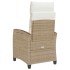 Silla de jardín reclinable con mesa auxiliar ratán