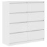 Aparador blanco 100x35x99 cm madera de