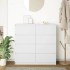 Aparador blanco 100x35x99 cm madera de