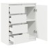 Aparador con cajones blanco 71x35x84 cm madera de