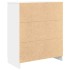 Aparador con cajones blanco 71x35x84 cm madera de