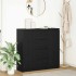 Aparador con cajones roble negro 100,5x35x98,5