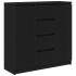 Aparador con cajones roble negro 100,5x35x98,5