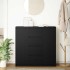 Aparador con cajones roble negro 100,5x35x98,5
