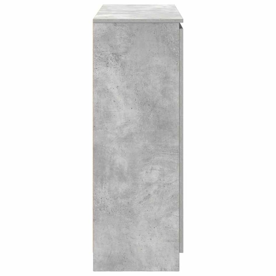 Aparador con cajones gris hormigón 100,5x35x98,5