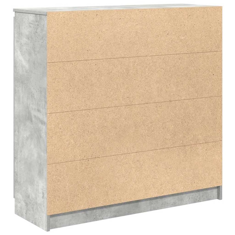 Aparador con cajones gris hormigón 100,5x35x98,5